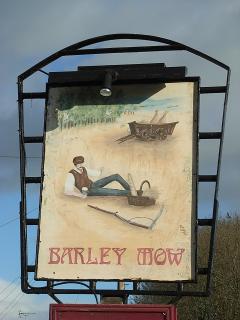 Barley Mow pub sign, Rockwell Green, Somerset.